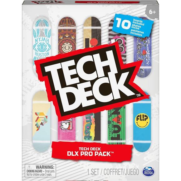 Tech Deck, DLX Pro 10-Pack of Collectible Fingerboards, Skate Lovers - Picture 2 of 5